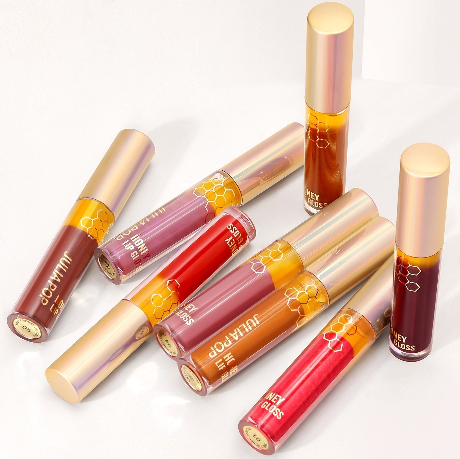 Double Layer Honey Lip Lacquer for Moisturizing and Natural Repair - Teleplus double layer honey lip lacquer female