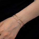 Double-layer Pearl Bracelet Fashion Simple - Double Layer Pearl Bracelet Fashion Simple Design