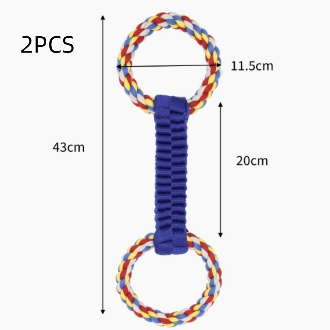 Double Tension Toys for Dogs Multi-Dog Cotton Chew Pet Toy Set 2 Pack - Teleplus double tension toys limited time