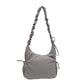 Drawstring Ruffle Cloud Shoulder Messenger Bag in Polyester for Daily - Teleplus drawstring ruffle cloud portable