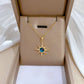Dream Planet Necklace Stainless Steel Unisex Pendant with Alloy Chain - Blue Butterfly dream planet necklace stainless