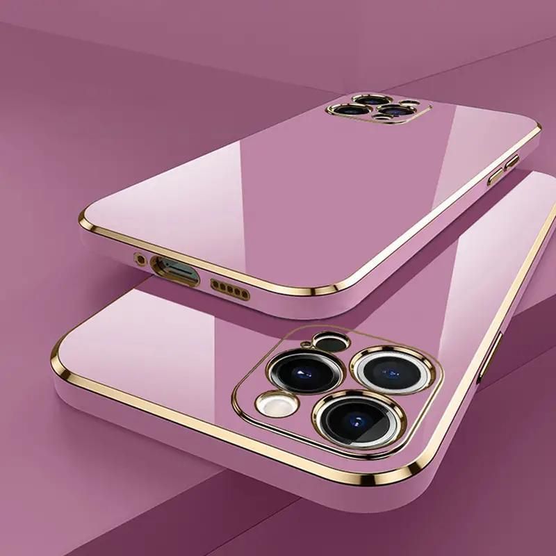 Electroplating Phone Case Compatible with Apple Shockproof TPU Cover - Drop-resistant in Various Colors electroplating