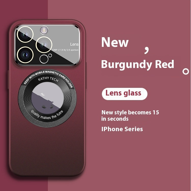 Drop-Resistant Phone Case for iPhone with Magnetic Large Window Design - magnetic large window drop-resistant phone case