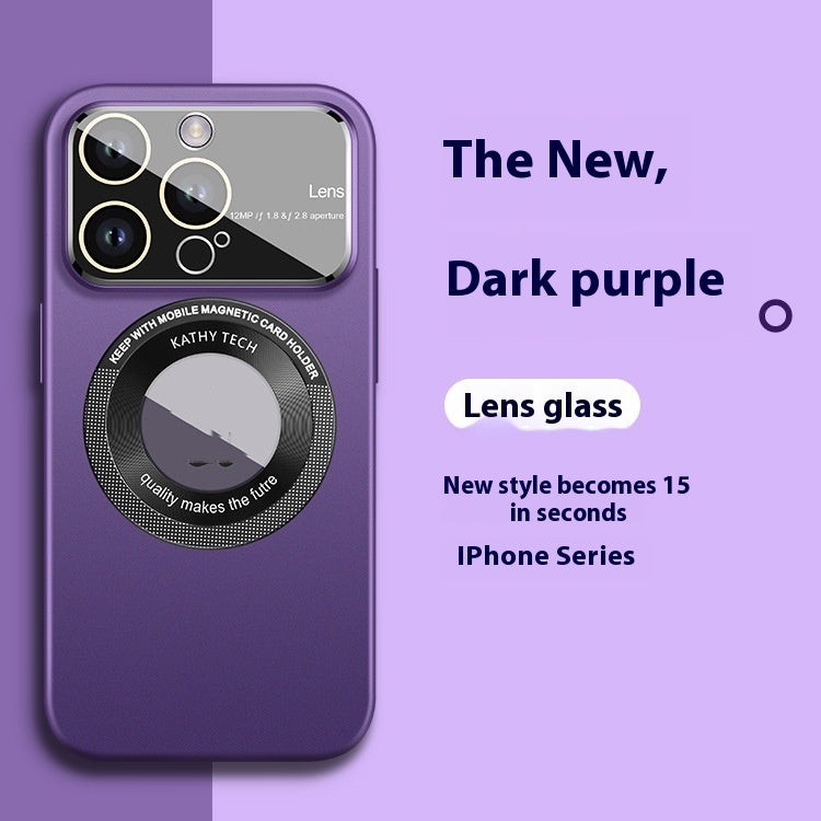 Drop-Resistant Phone Case for iPhone with Magnetic Large Window Design - magnetic large window drop-resistant phone case