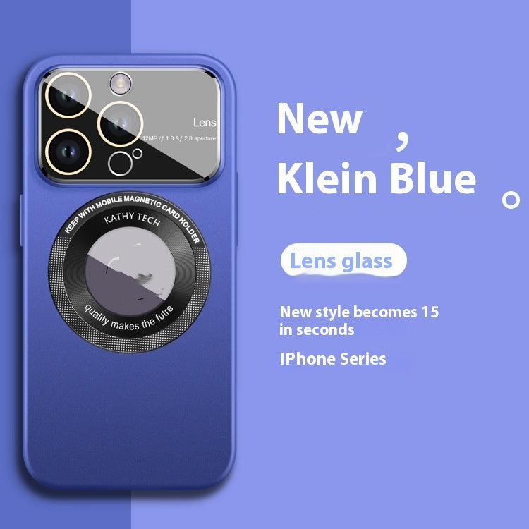 Drop-Resistant Phone Case for iPhone with Magnetic Large Window Design - magnetic large window drop-resistant phone case