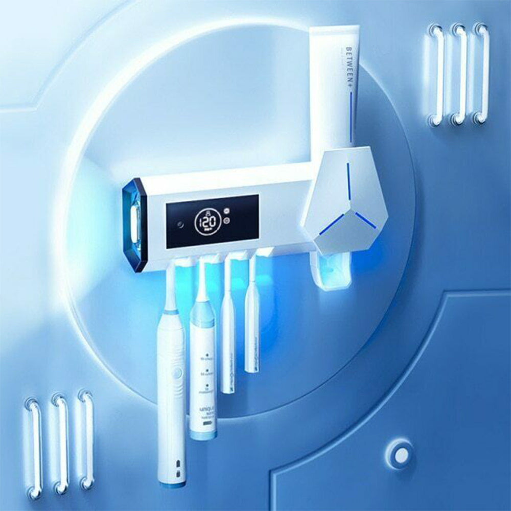 Dual Mode Wall Mounted UVC Ultraviolet Toothbrush Sterilizer System - Teleplus toothbrush sterilizer dual mode wall