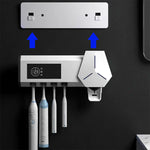 Dual Mode Wall Mounted UVC Ultraviolet Toothbrush Sterilizer System - Teleplus toothbrush sterilizer dual mode wall