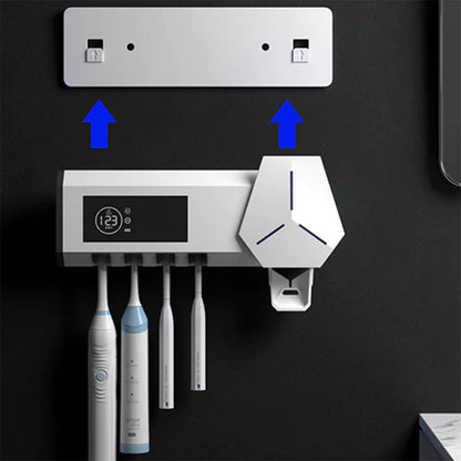 Dual Mode Wall Mounted UVC Ultraviolet Toothbrush Sterilizer System - Teleplus toothbrush sterilizer dual mode wall