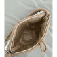 Women dark brown pearl design classic shoulder bag elegant daily handbag