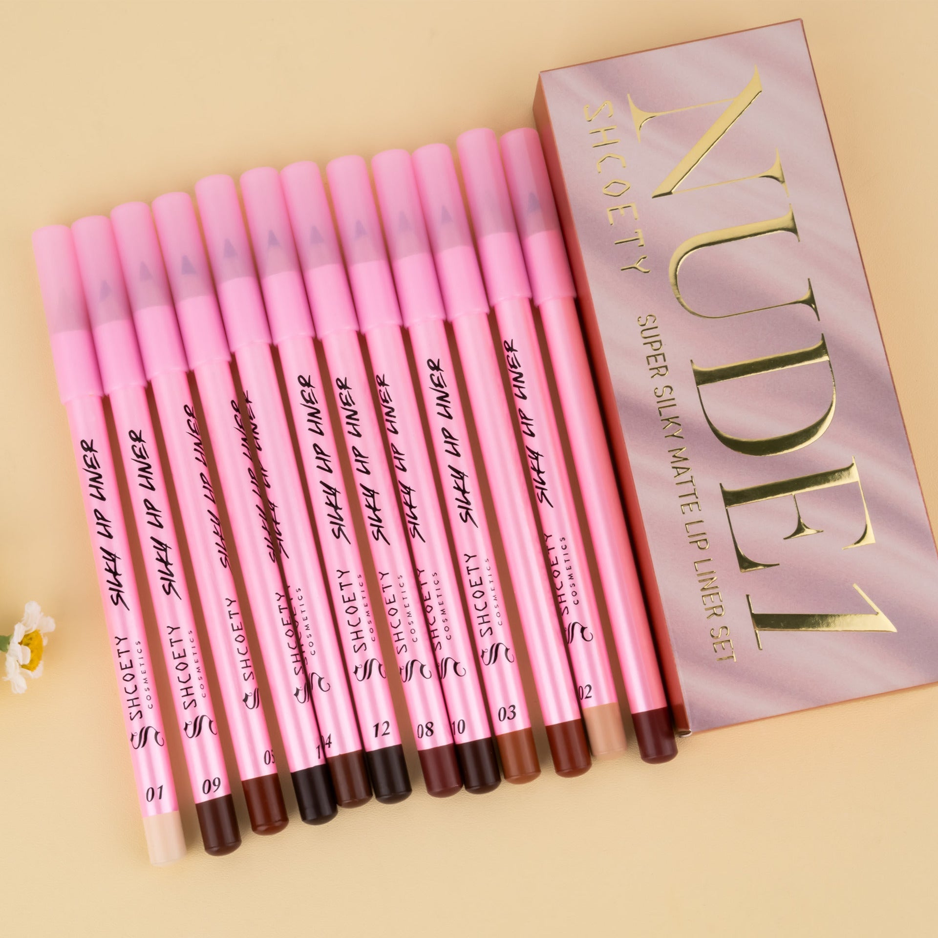 Durable Lip Liner Set for Universal Skin Tones Perfect Color Matte Lipstick - Teleplus color matte lipstick lip liner