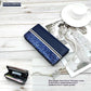 Durable PU Wallet Card Holder for United States and CHF Payments - Mid-length Students in Dark Blue Delight united