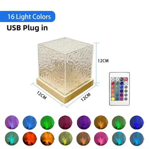 Dynamic Rotating Water Wave Projector with Color USB Charging and Remote Control - color usb charging dynamic rotating