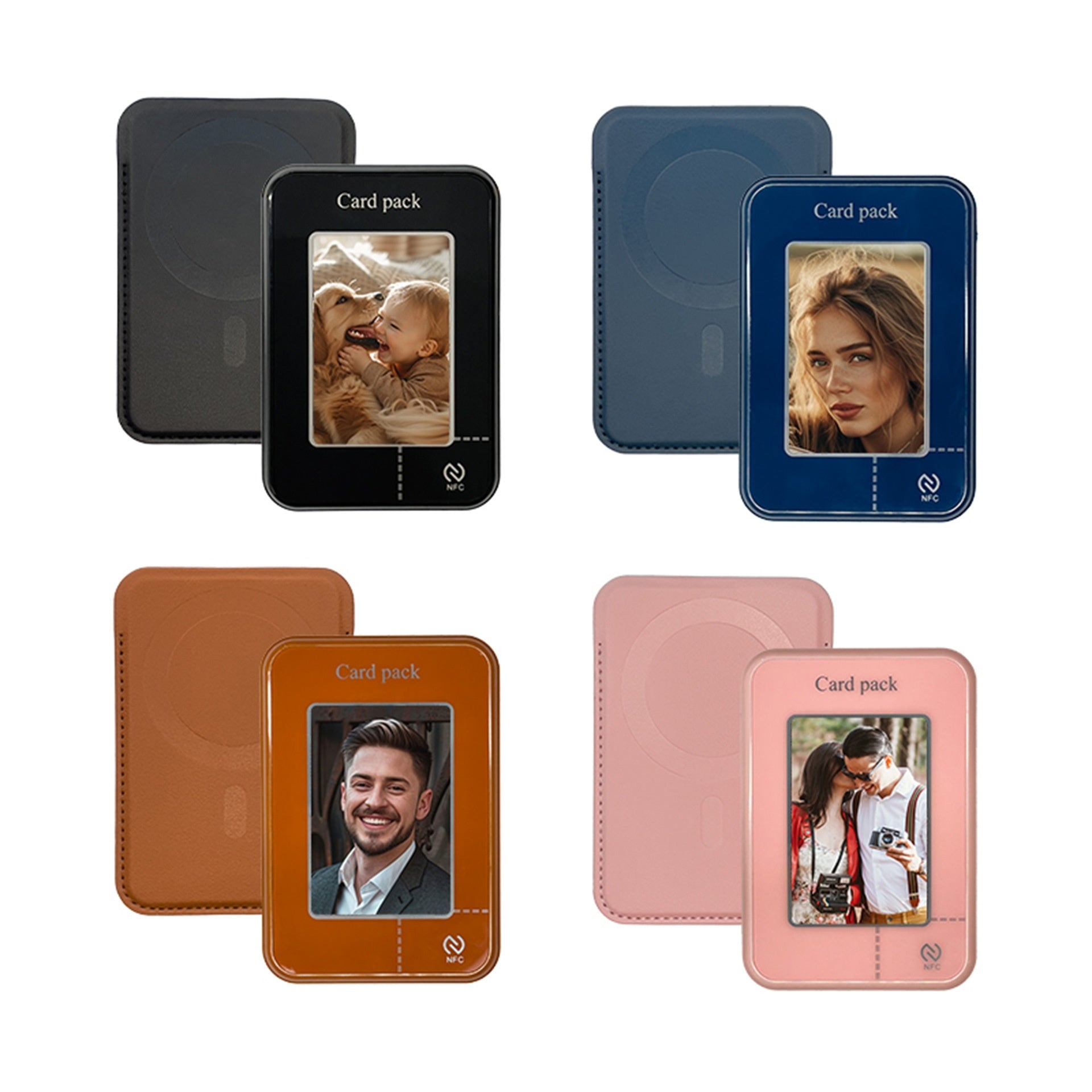 E-ink Screen Card Holder Magnetic Bracket Phone Case - E-ink Magnetic Bracket Phone Case in Multiple Colors