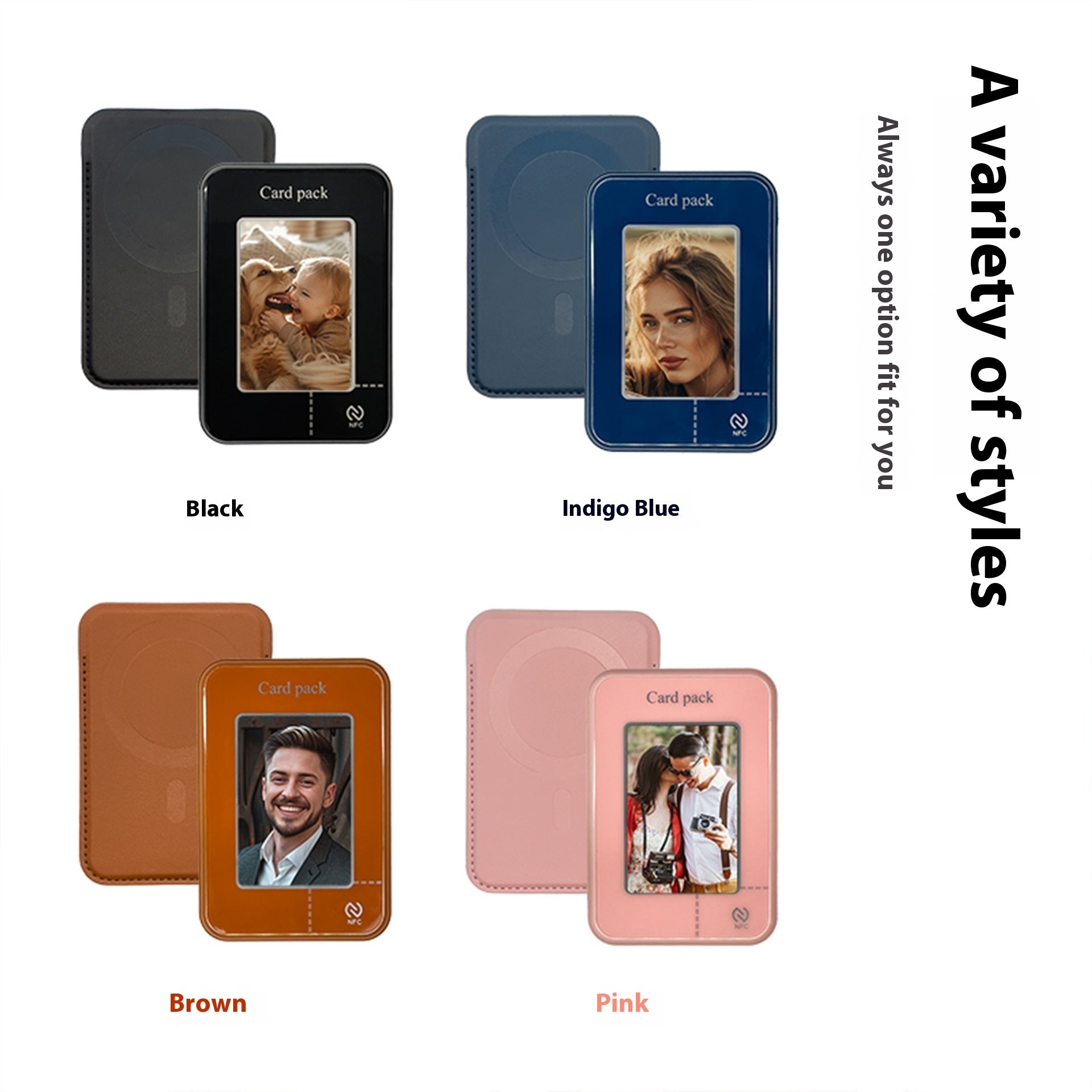 E-ink Screen Card Holder Magnetic Bracket Phone Case - E-ink Magnetic Bracket Phone Case in Multiple Colors