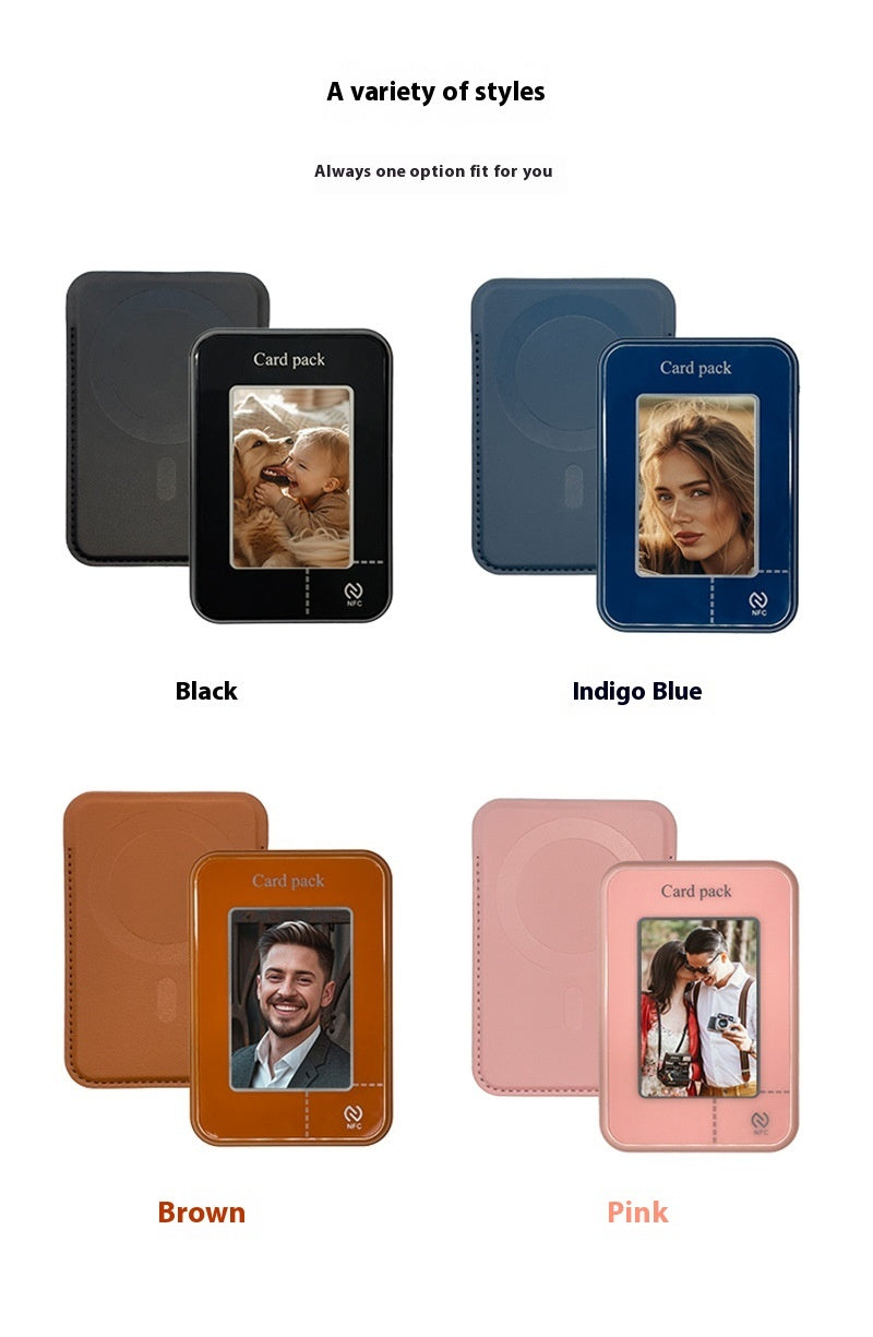 E-ink Screen Card Holder Magnetic Bracket Phone Case - E-ink Magnetic Bracket Phone Case in Multiple Colors