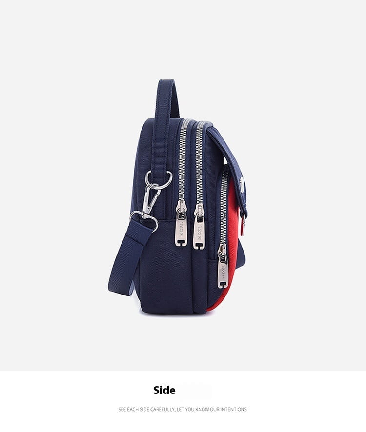 Lightweight Shoulder Messenger Bag with Versatile Pouches and Colorful Design