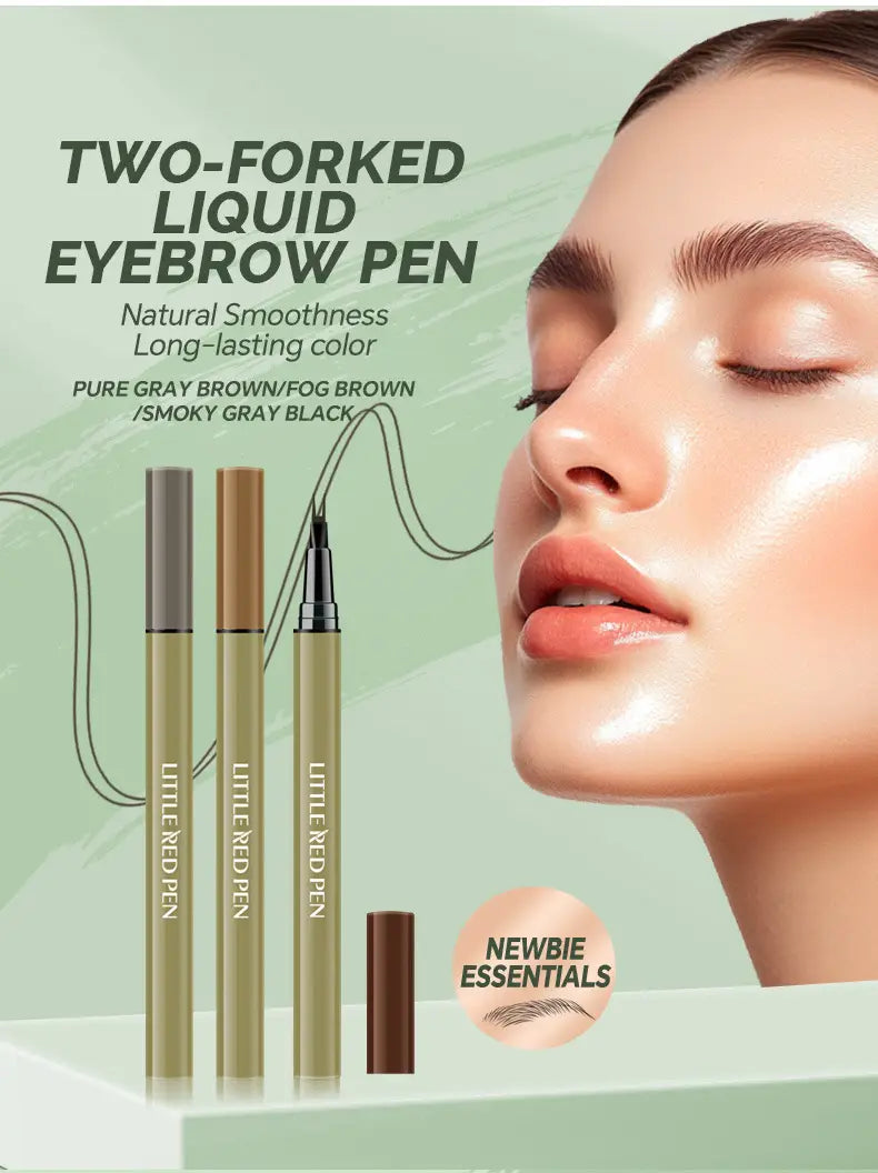 Eyebrow Pencil and Powder Set with Liquid Eyeliner for All Skin Types