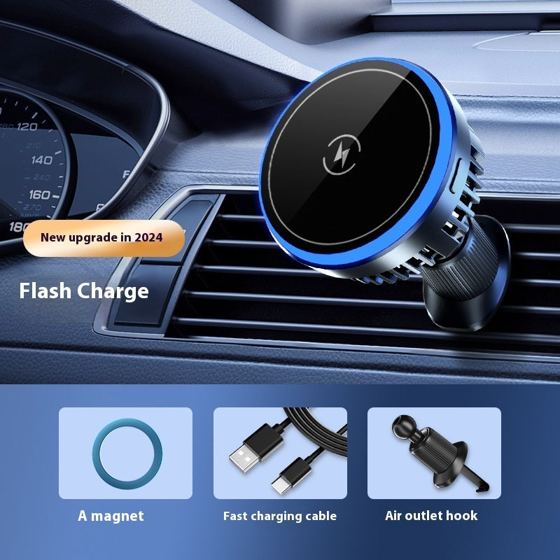 Magnetic Car Wireless Charger Navigation Rack - Magnetic Wireless Charger Rack for Road Trip Shenanigans