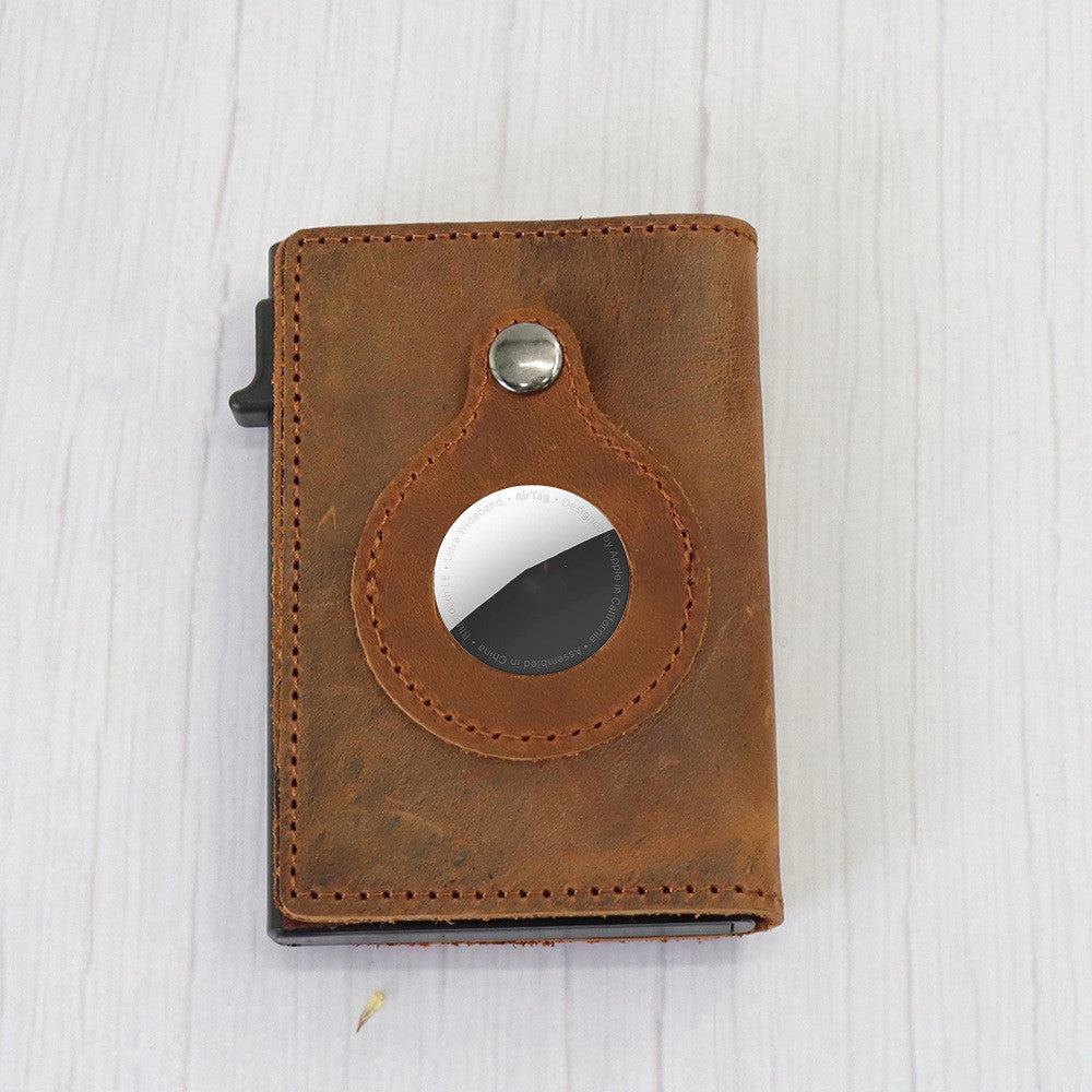 Leather Card Case Automatic Card Wallet Anti Lost - Never Lose Your Leather Card Case Again Seriously