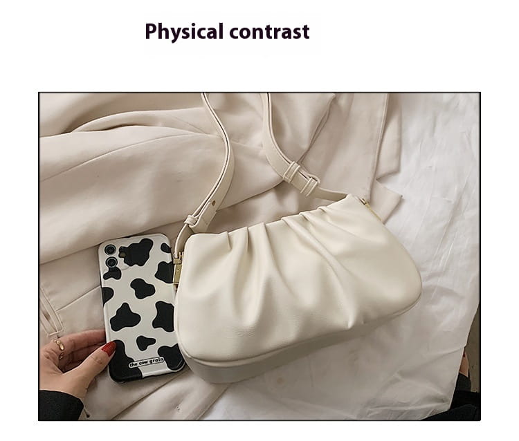 Pleated Cloud Bag Underarm Leather Shoulder Messenger in Multiple Colors