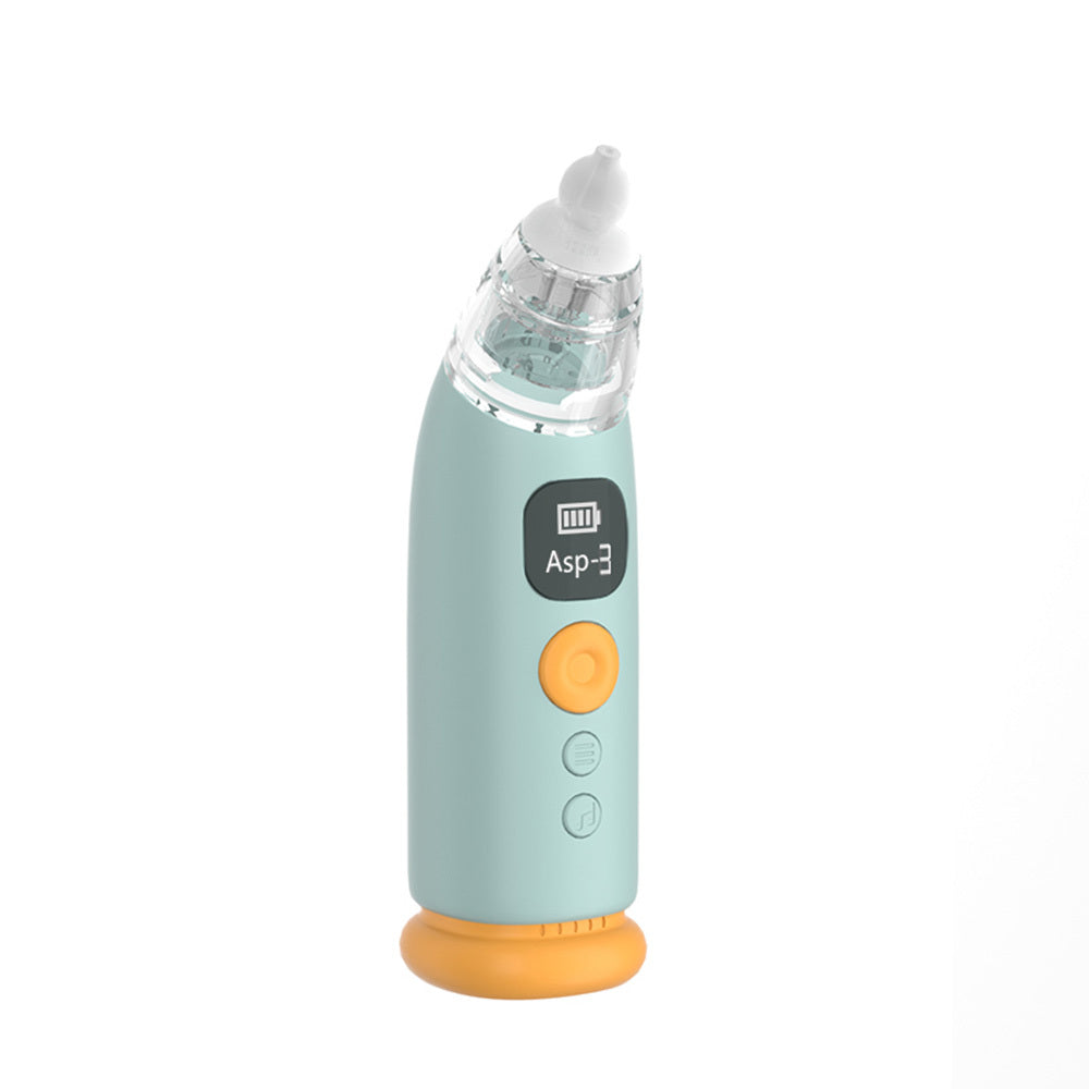 Electric Baby Nasal Aspirator Infants Nose Sucker 3 Suction Levels Low Noise Anti-backflow Nose Cleaner With 3pcs