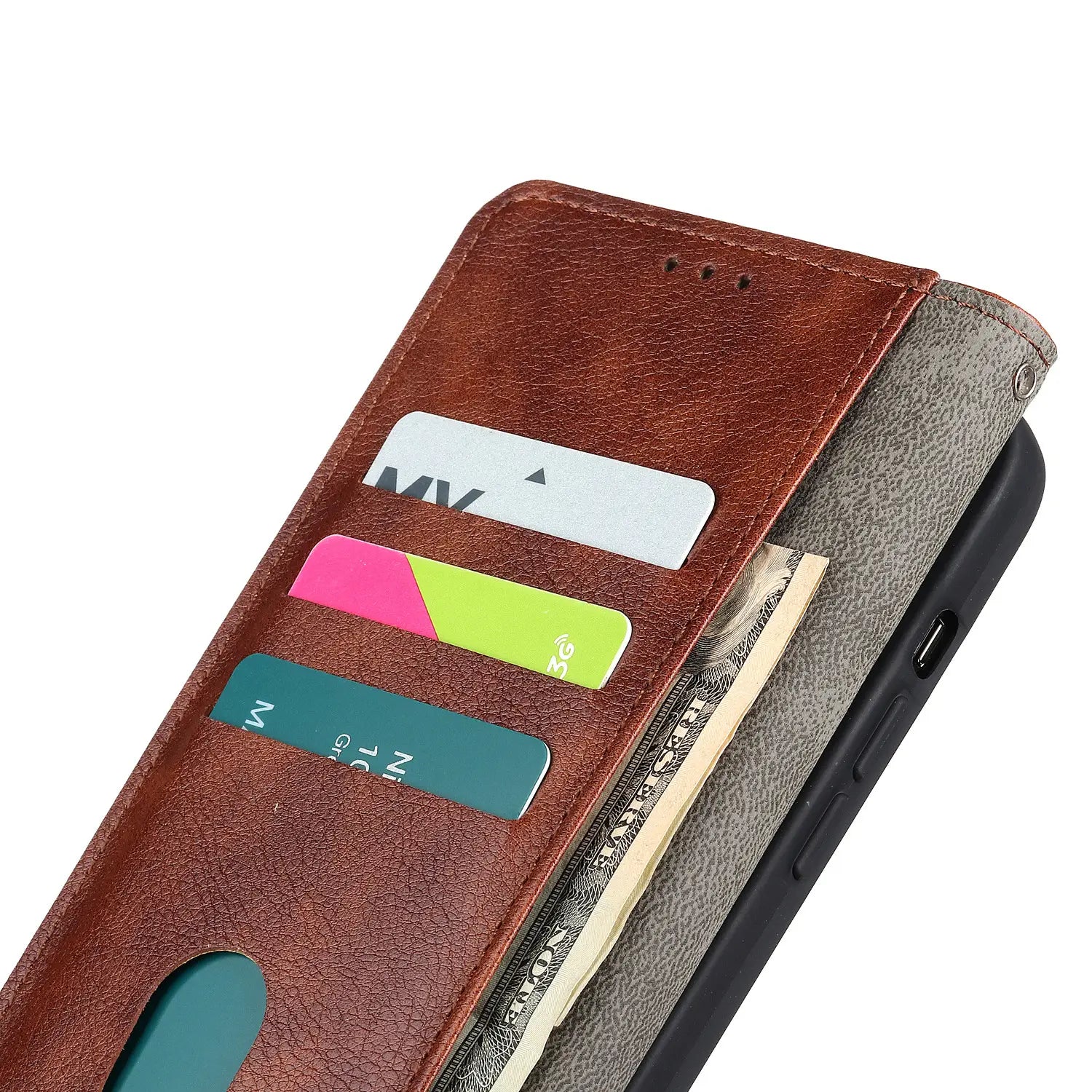 Embossed Flip Business Card Wallet Protective Cover