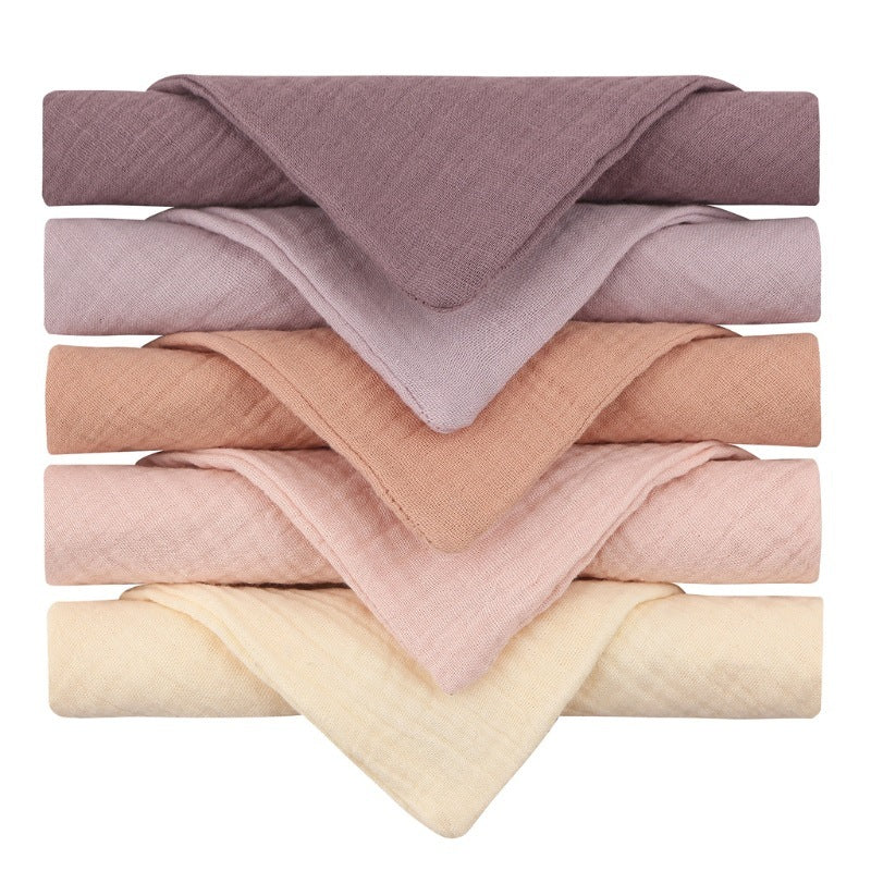 5-piece Baby Towel Plain Cotton Face Towel - Soft Baby Towels for Tiny Tots and Messy Moments