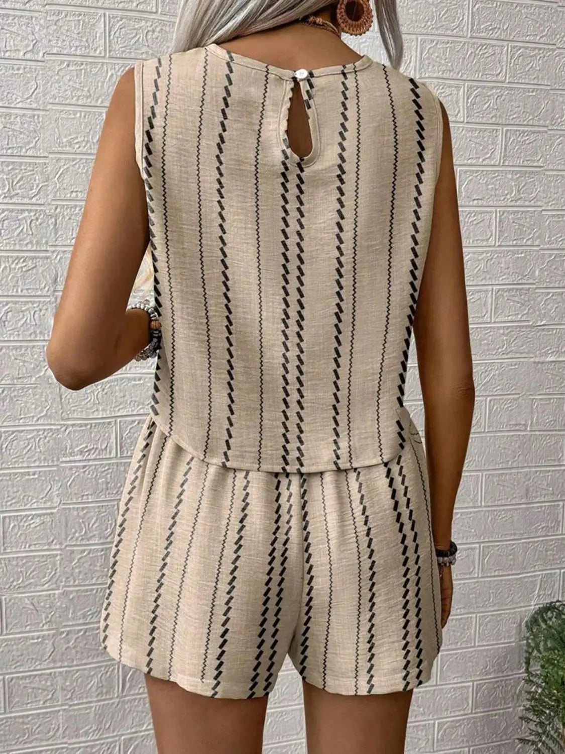 Naistele mõeldud sinine roheline roosa pleed polüester varrukateta püksid