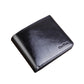 Men’s Wallet Short Zipper Buckle Oil Wax Leather - Zipper Buckle Leather Wallet for the Stylishly Organized