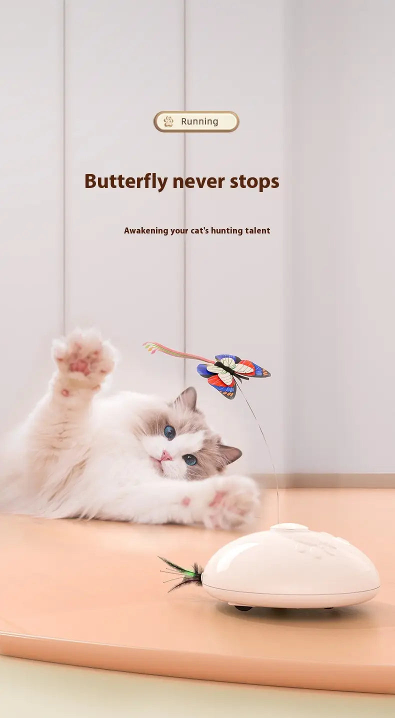 Interaktive Federkatze Spielzeug für Innenkatzen jagen und spiele Übung