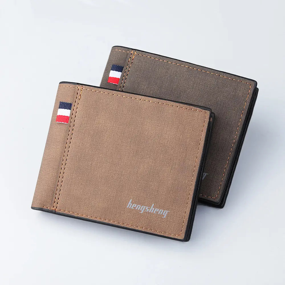 PU Leather Wallet with Multiple Compartments for United States and CHF