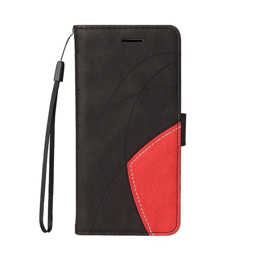 Applicable Leather Case Two-color Patchwork Mobile Phone Protective Case