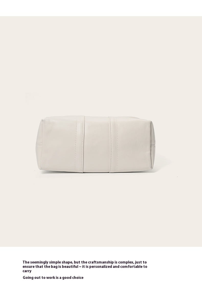 Fashion Shoulder Armpit Cowhide Bag with Stitching