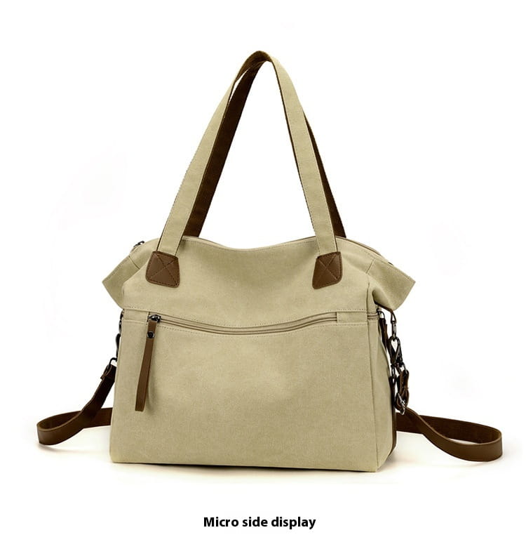 Bag do Mensageiro de Canvas com vários bolsos para viagens de trabalho e diariamente