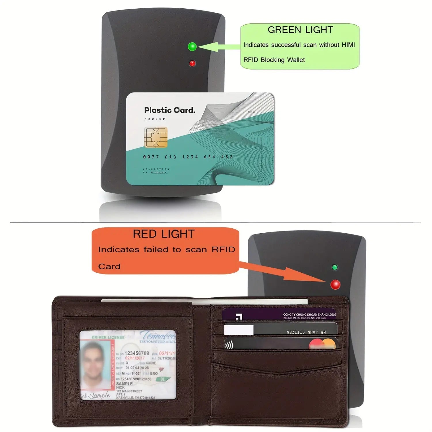 Urban Minimalist Wallet with Synthetic Leather Lining in Brown or Black