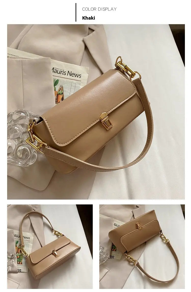 PU Leder Achselstasche mittelschwerer Schulterbeutel für Frauen mit Telefontasche