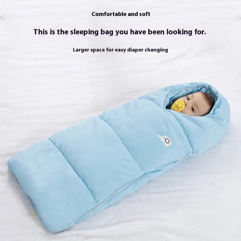 Baby Sleeping Bag for Winter with Recycled Fiber in Sky Blue