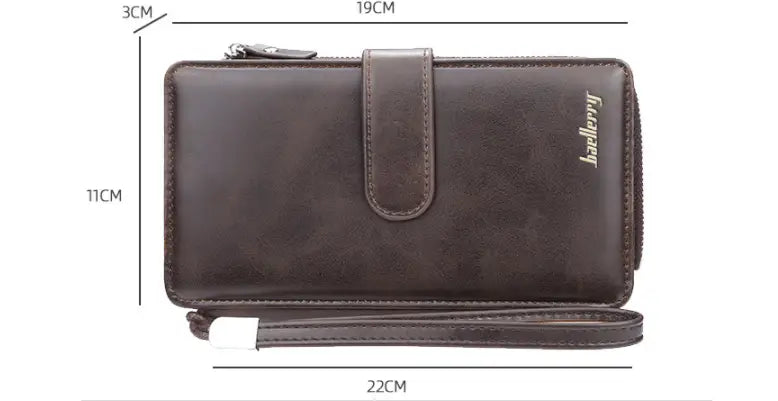 Men’s PU Leather Wallet in Dark Coffee or Light Brown for United States Buyers