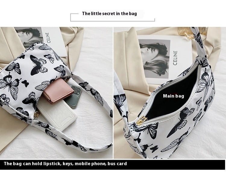 Sac à bandoulière en nylon à imprimé léopard avec sac à bandoulière à bandoulière urbain de poche 3D