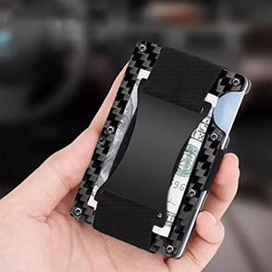 Metal Card Wrapped Carbon Fiber Wallet RFID Anti-theft Brush - Carbon Fiber Wallet for Your Inner Aluminum Alloy Hero