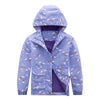 Veste pour enfants coupe-vent et imperméable doublée en polaire vêtement camouflage  - H323561 Violet