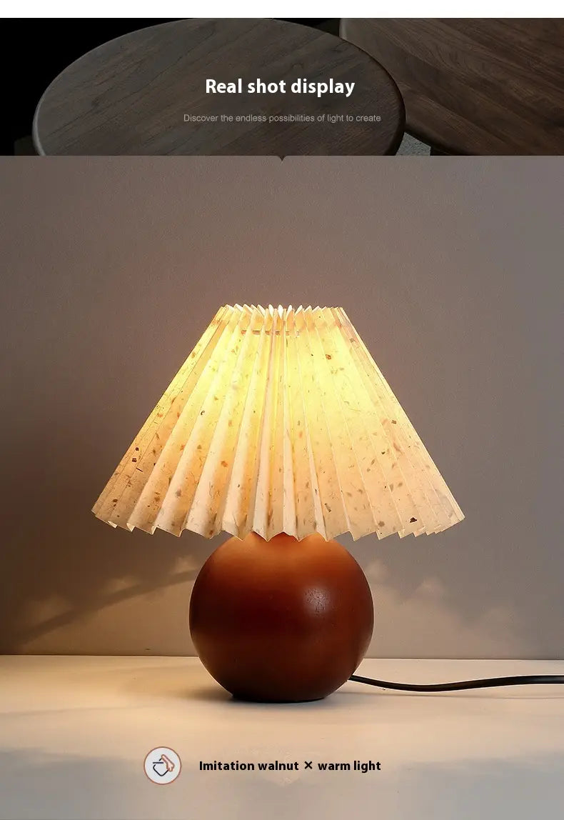 Walnut Color Changing Tricolor Bulb for Bedroom Bedside Lamp and Cozy Atmosphere Table