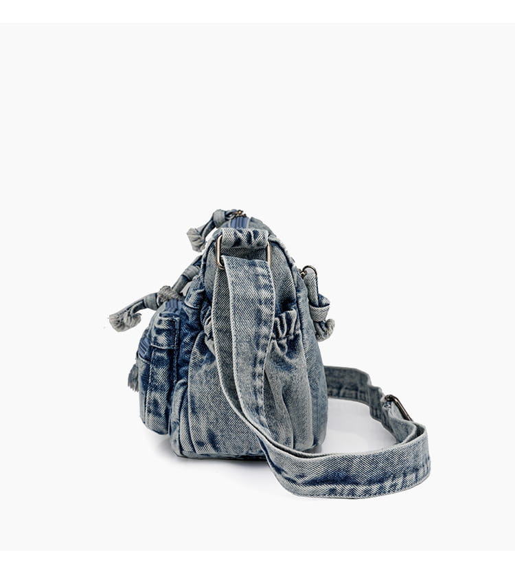 Large Capacity Versatile Bag with Denim Style and Multiple Pockets