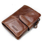 Fashion Stitching Long Cowhide Leather Men’s Wallet - Long Brown Leather Wallet for Stylish Cows and Men