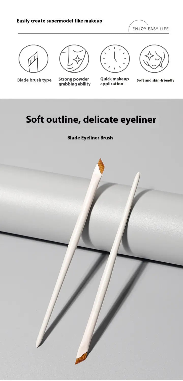 Instrument de machiaj cu fibră vegană cu perie vegană cu pensulă flată cu geantă