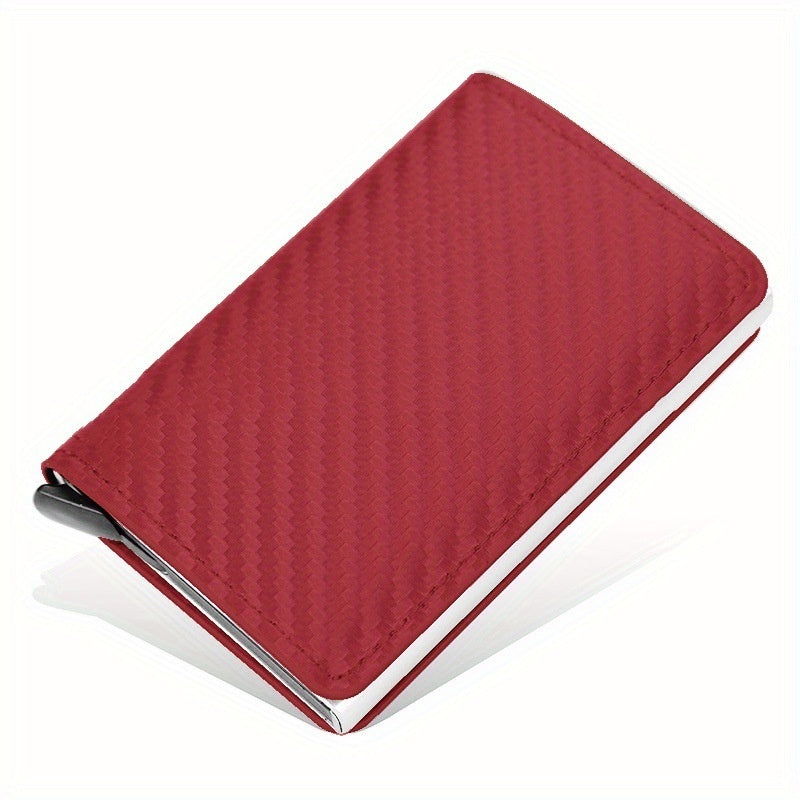 Carbon Fiber RFID Anti-theft Swiping Automatic Pop-up Card Package - Steal This Wallet If You Dare Snazzy Anti-Theft