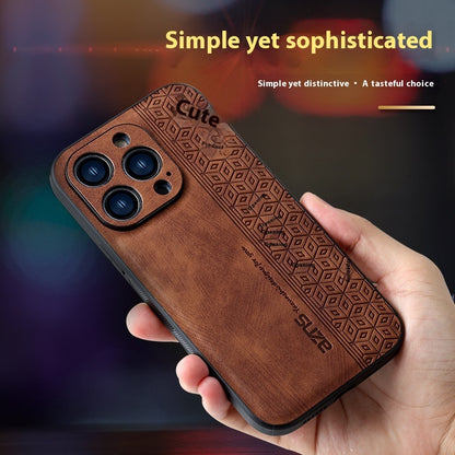 Phone Case New Skin Sensitive Printing Embossed Leather Pattern