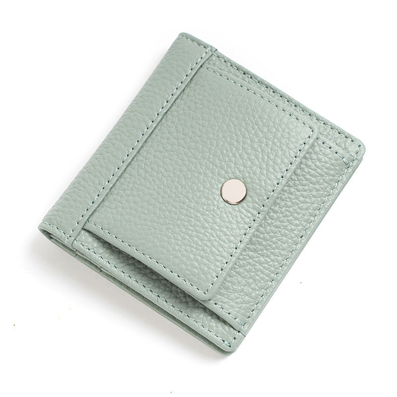 Women’s Wallet Short Thin Card Holder Women’s High Sense Mini And Simple Coin Purse - Light Green Wallet