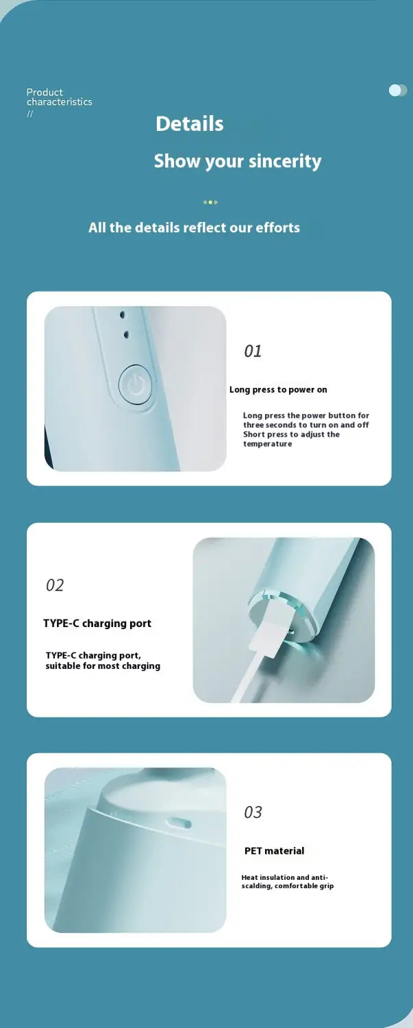 Wireless Hair Straighteners Small USB Rechargeable Titanium Coating