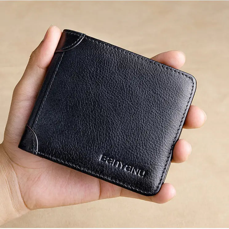 Men’s Leather Wallet in Cowhide for United States Shipping with CHF Discount